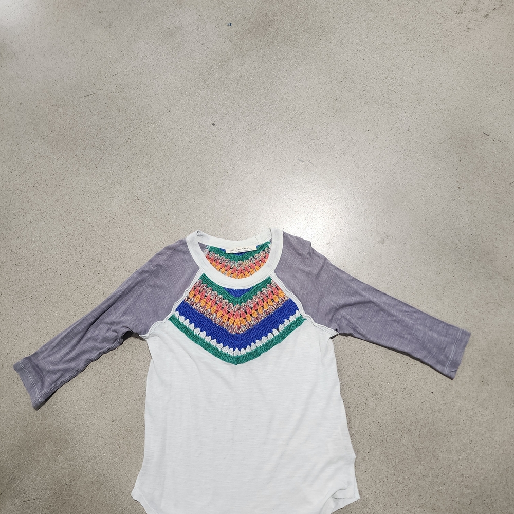 We The Free Spring Bound White Crochet Long Sleeve Top Size XS